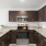 kitchen with dark cabinets